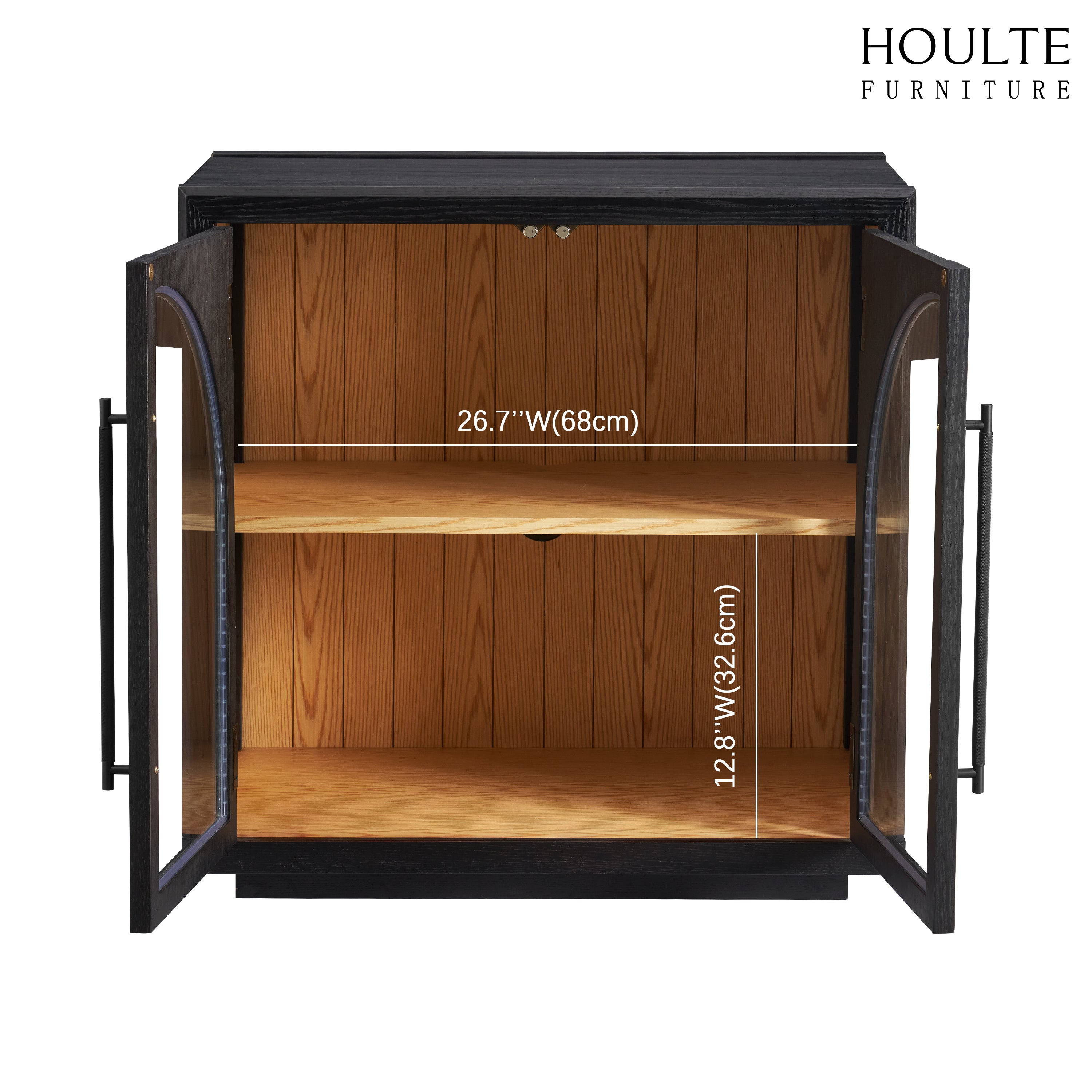Alvar Arched 31.5″  Oak Storage Cabinet