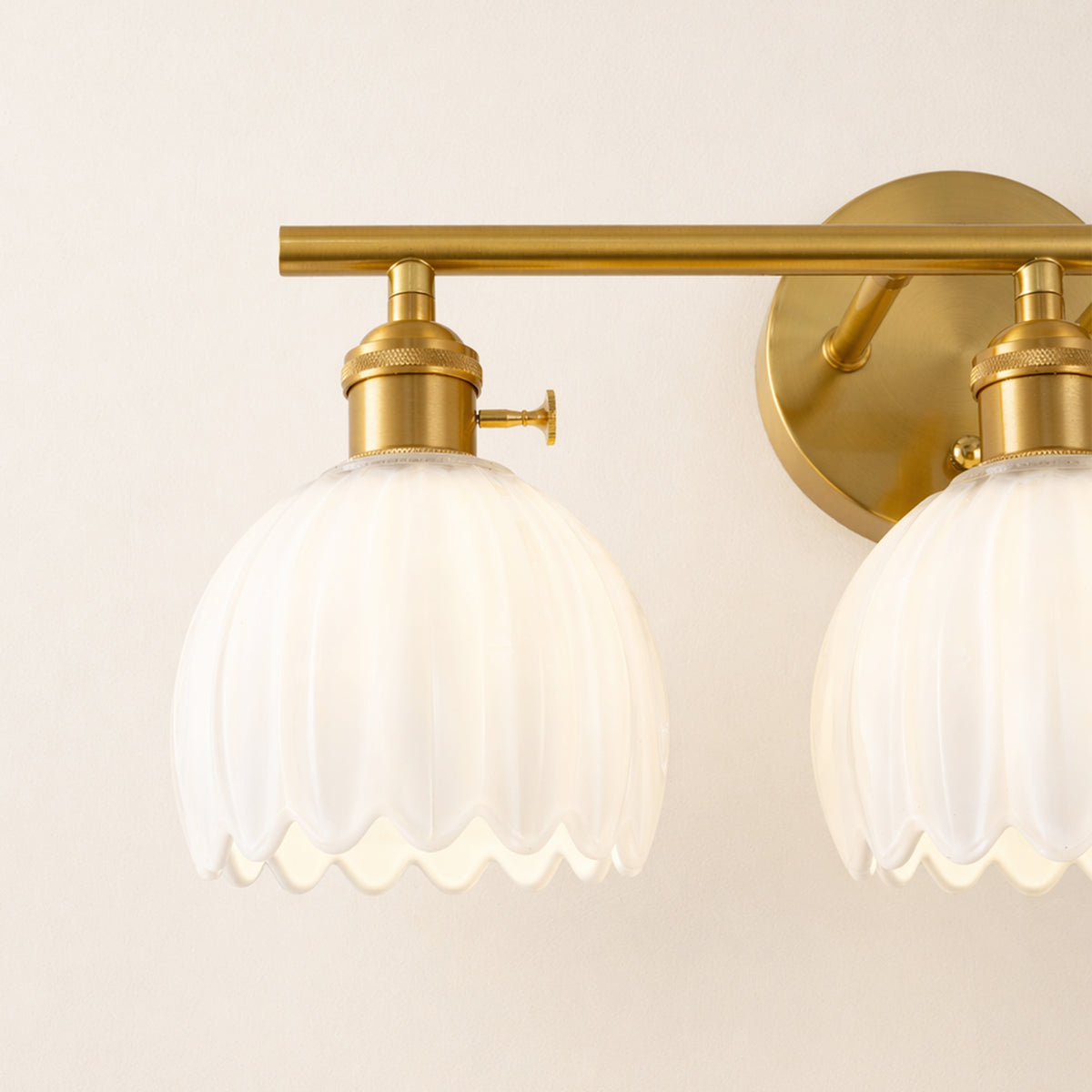 Orbixa Milky Glass 3-Lights Wall Sconce 18.8"W