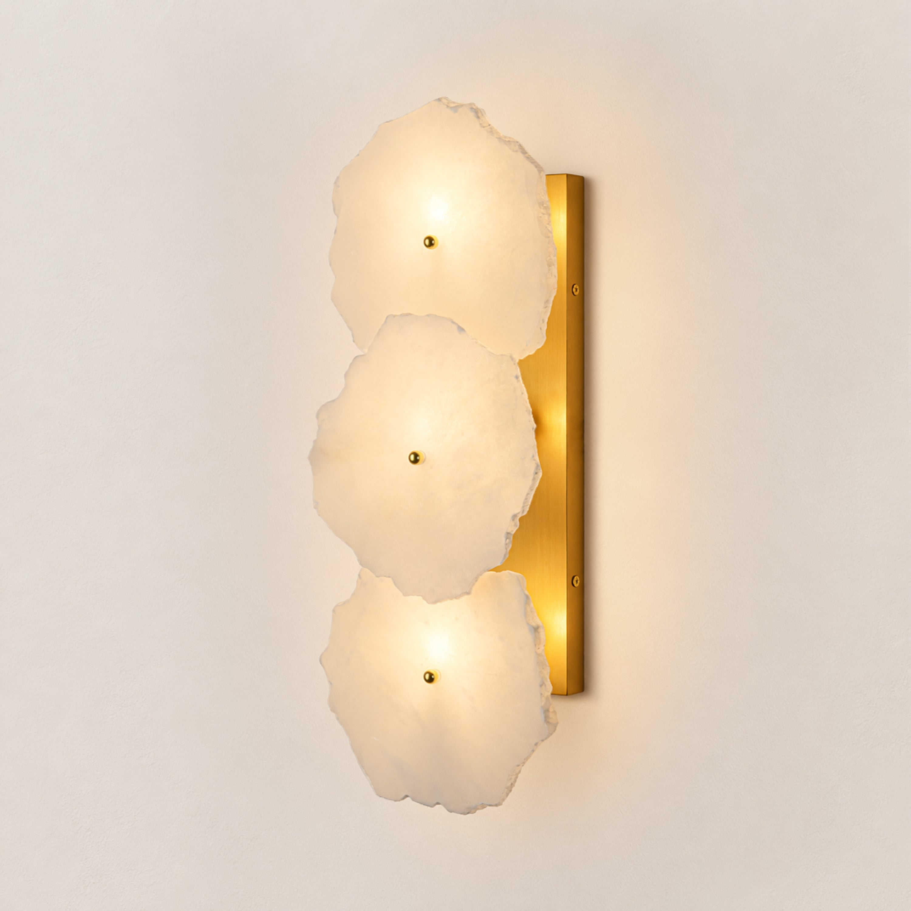 Moira Alabaster 3 Lights Wall Sconce#Finish_Gold