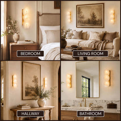 Moira Alabaster 3 Lights Wall Sconce