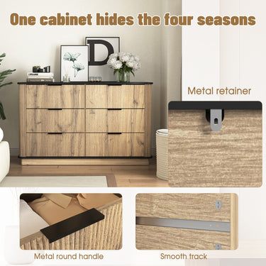 Bedenac Natural Wood Drawers 47"