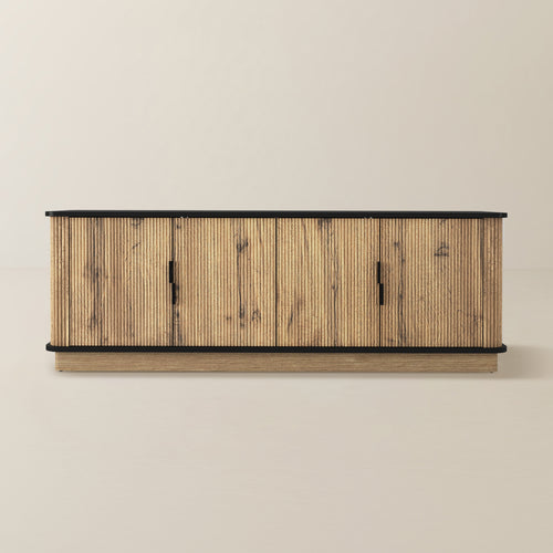 Bedenac Natural Wood Media Console 55"