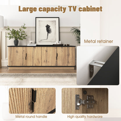 Bedenac Natural Wood Media Console 55"