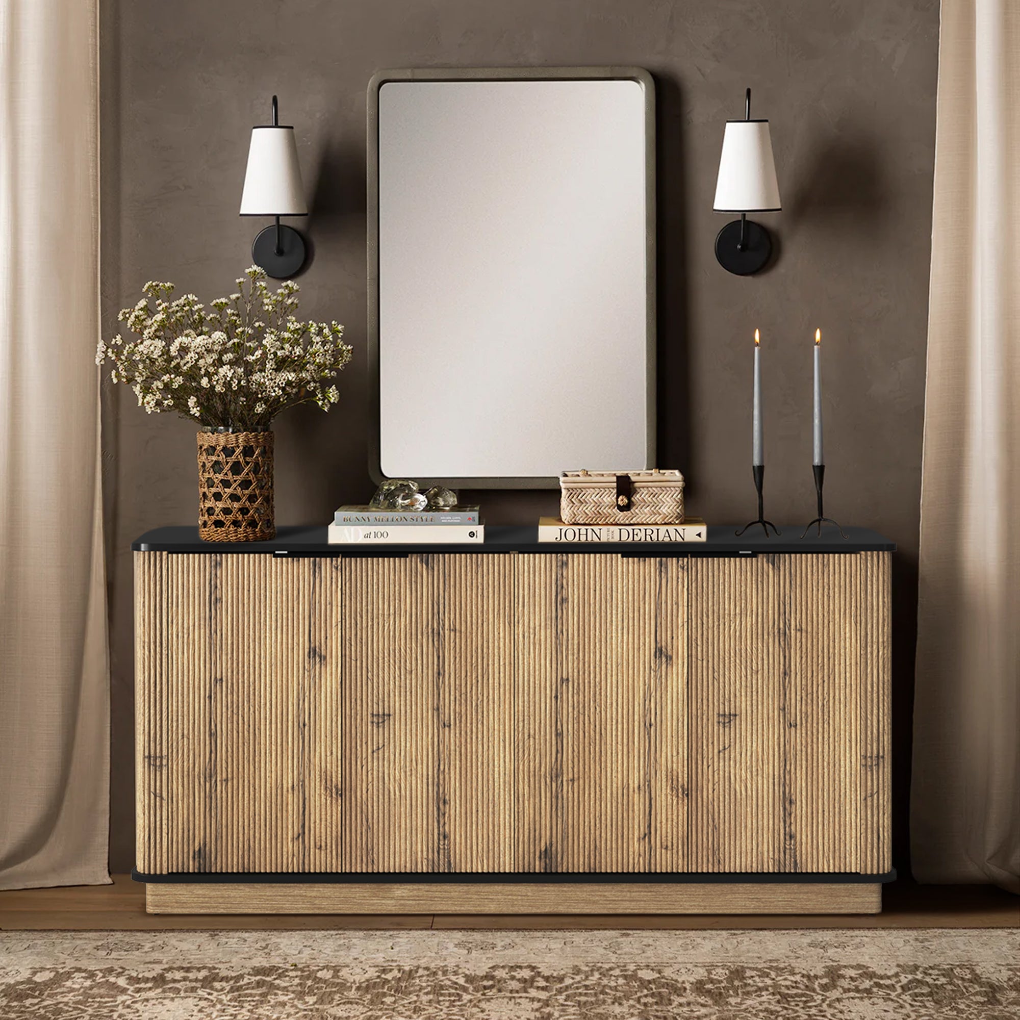 Bedenac Natural Wood Sideboard 60"
