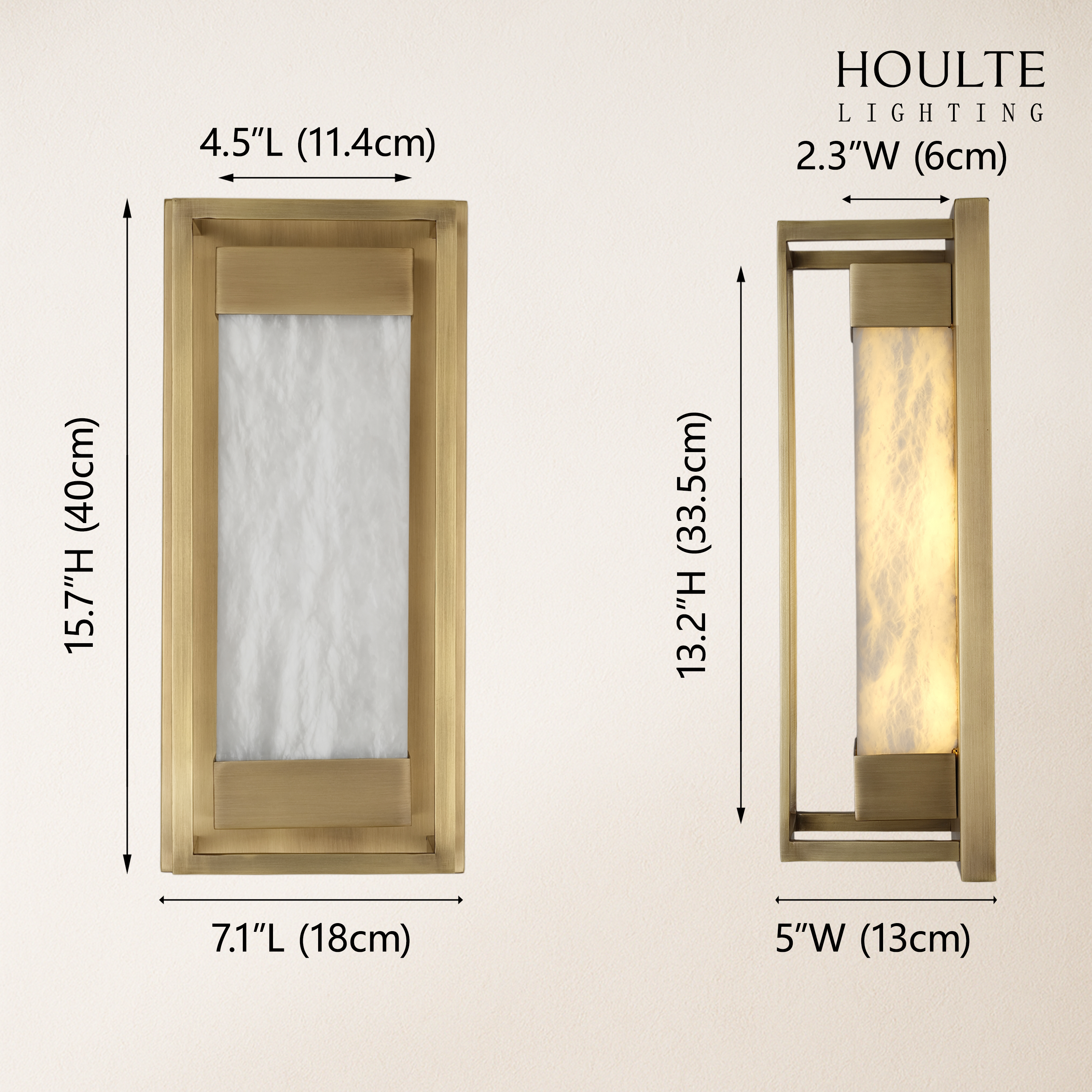 Bravura Alabaster Wall Sconce 15.7"H