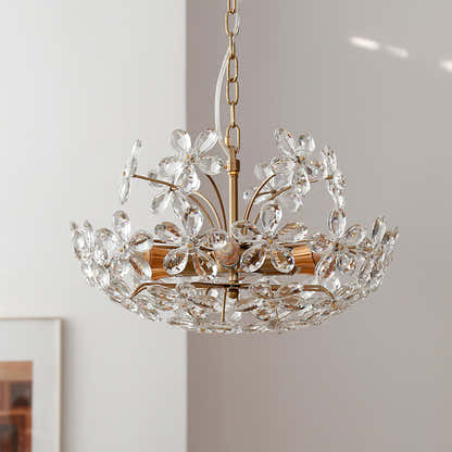 Liora Crystal Bloom Round Large Chandelier