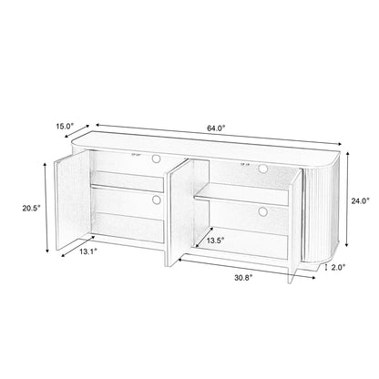 Buffet Striped Sideboard 64"
