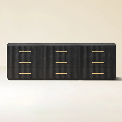 Holt 95" Oak 9-Drawer Chest(Set of 3)