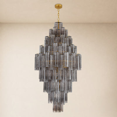 Lumeris Crystal Cascade Chandelier 36"D 