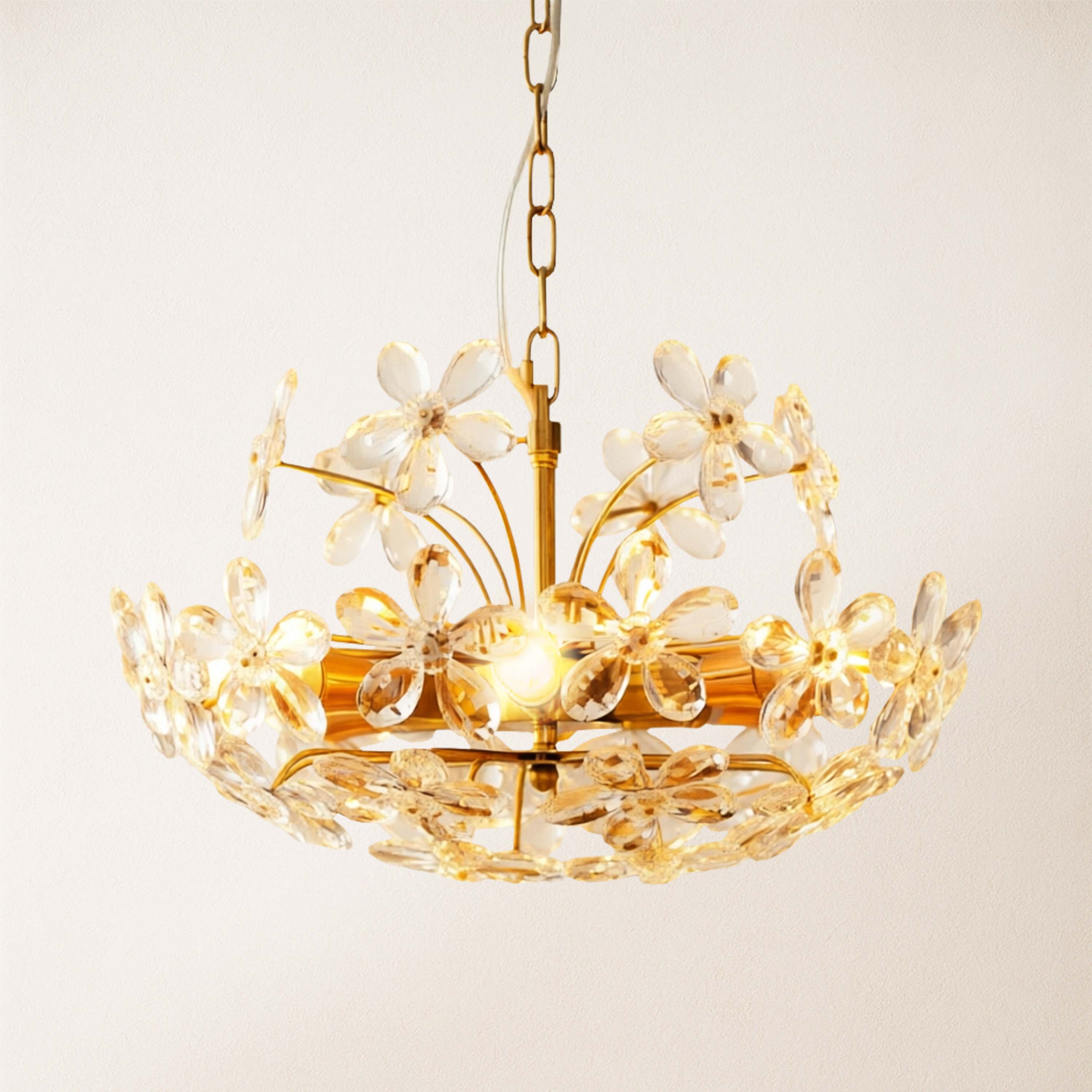 Liora Crystal Bloom Round Large Chandelier