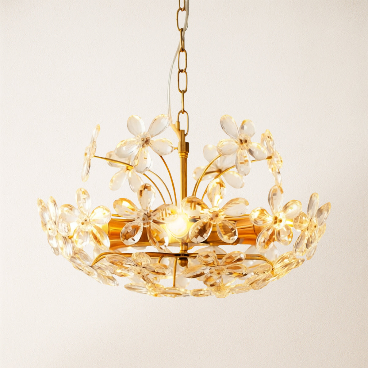 Liora Crystal Bloom Round Large Chandelier