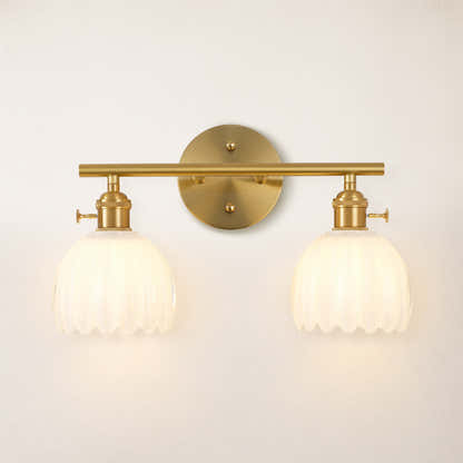 Orbixa Milky Glass 2-Lights Wall Sconce 15"W