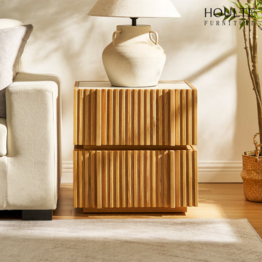 Isla Oak Nightstand 19.7" W