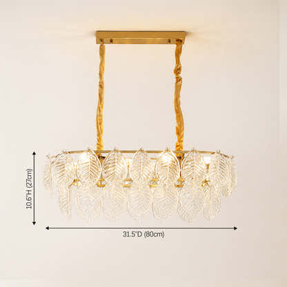 Sylvara Leaf Glass Chandelier
