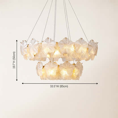 Petralis Glass Bloom Round Chandelier