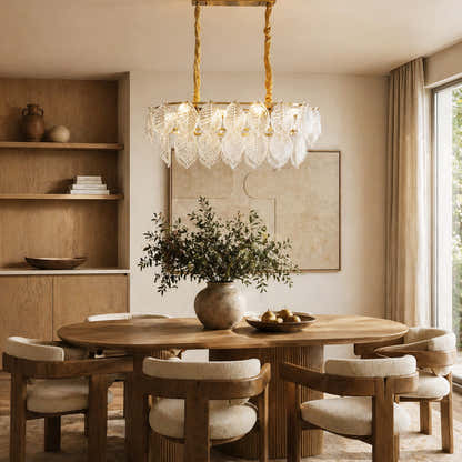 Sylvara Leaf Glass Chandelier