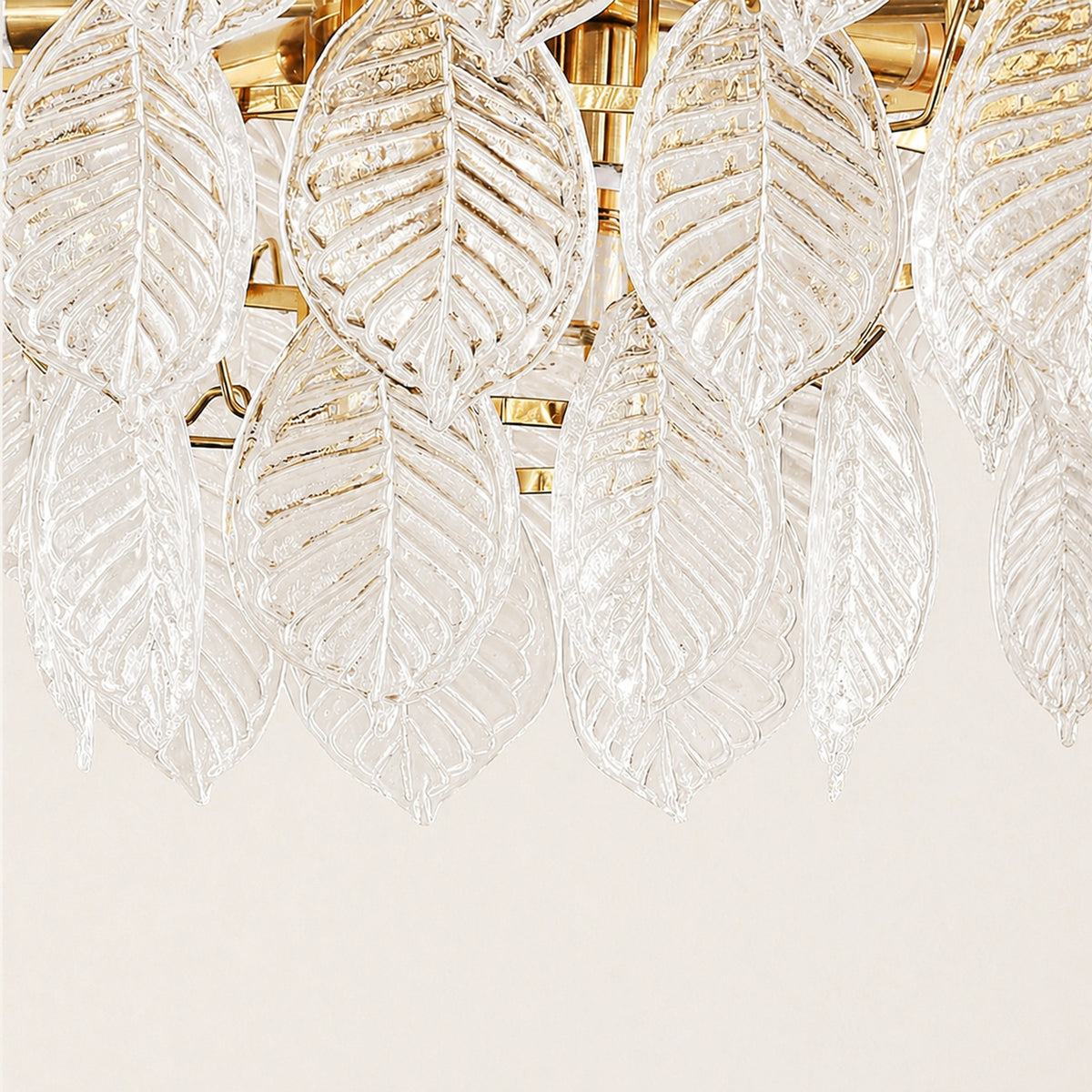 Sylvara Leaf Glass Chandelier