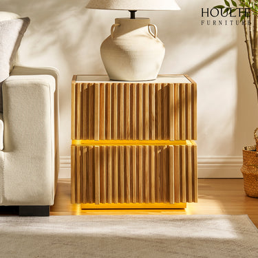 Isla Oak Media Console And Coffee Table And Nightstand