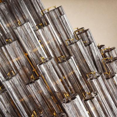 Lumeris Glass Cascade Chandelier 36"D