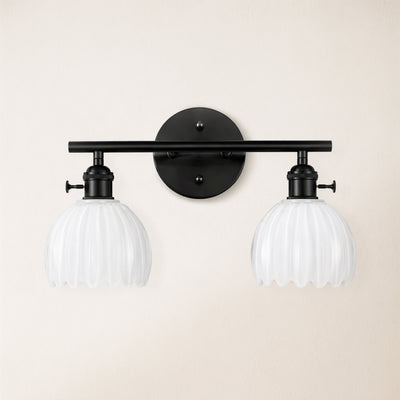 Orbixa Milky Glass 2-Lights Wall Sconce 15"W