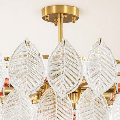 Sylvara Leaf Glass Chandelier
