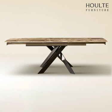 Labarthe Extended Rectangular Sintered Stone Dining Table 63"-95"
