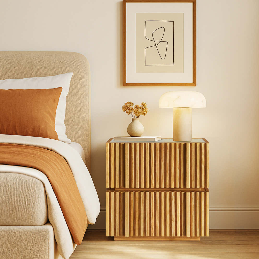 Isla Oak Sintered Stone Nightstand