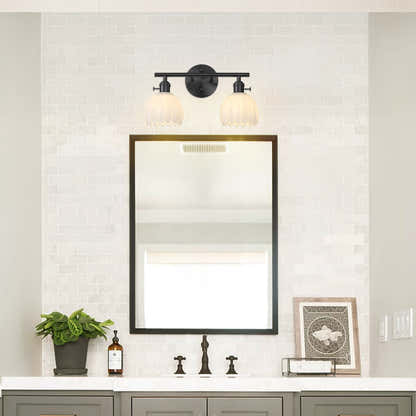 Orbixa Milky Glass 2-Lights Wall Sconce 15"W