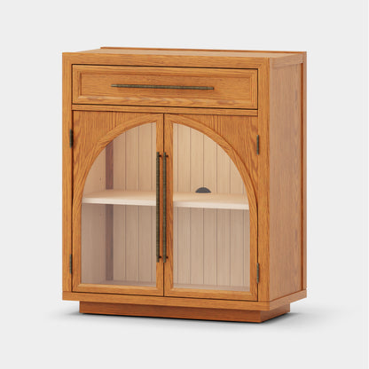 Alvar Arched 64" Oak Sideboard with Drawers(Set of 2)