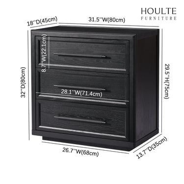 Alvar 94.5″ Oak 9-Drawer Chest(Set of 3)