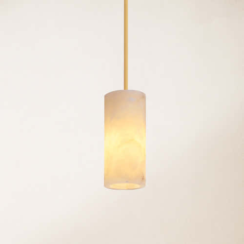 Arlo Alabaster Pendant Lights 4"D#Finish_Gold