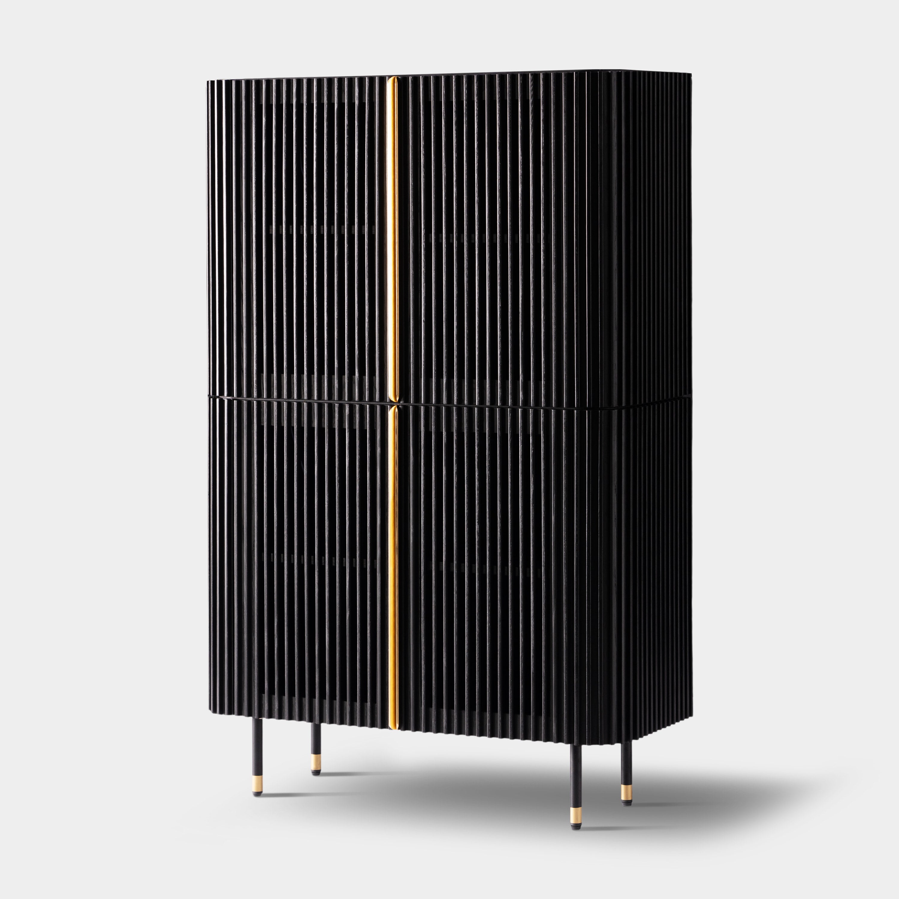 Ewan 67″H Oak Vertical Combination Cabinet(Set of 2)