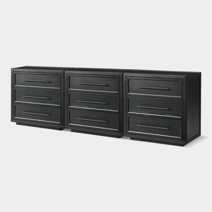 Alvar 94.5″ Oak 9-Drawer Chest(Set of 3)