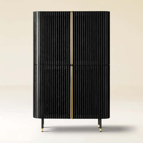 Ewan 67″H Oak Vertical Combination Cabinet(Set of 2)