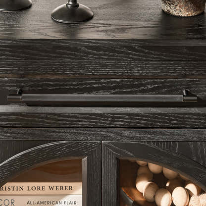 Alvar Arched 94.5" Oak Sideboard with Drawers(Set of 3)