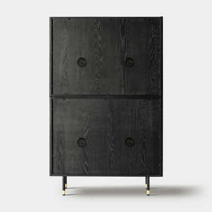 Ewan 67″H Oak Vertical Combination Cabinet(Set of 2)