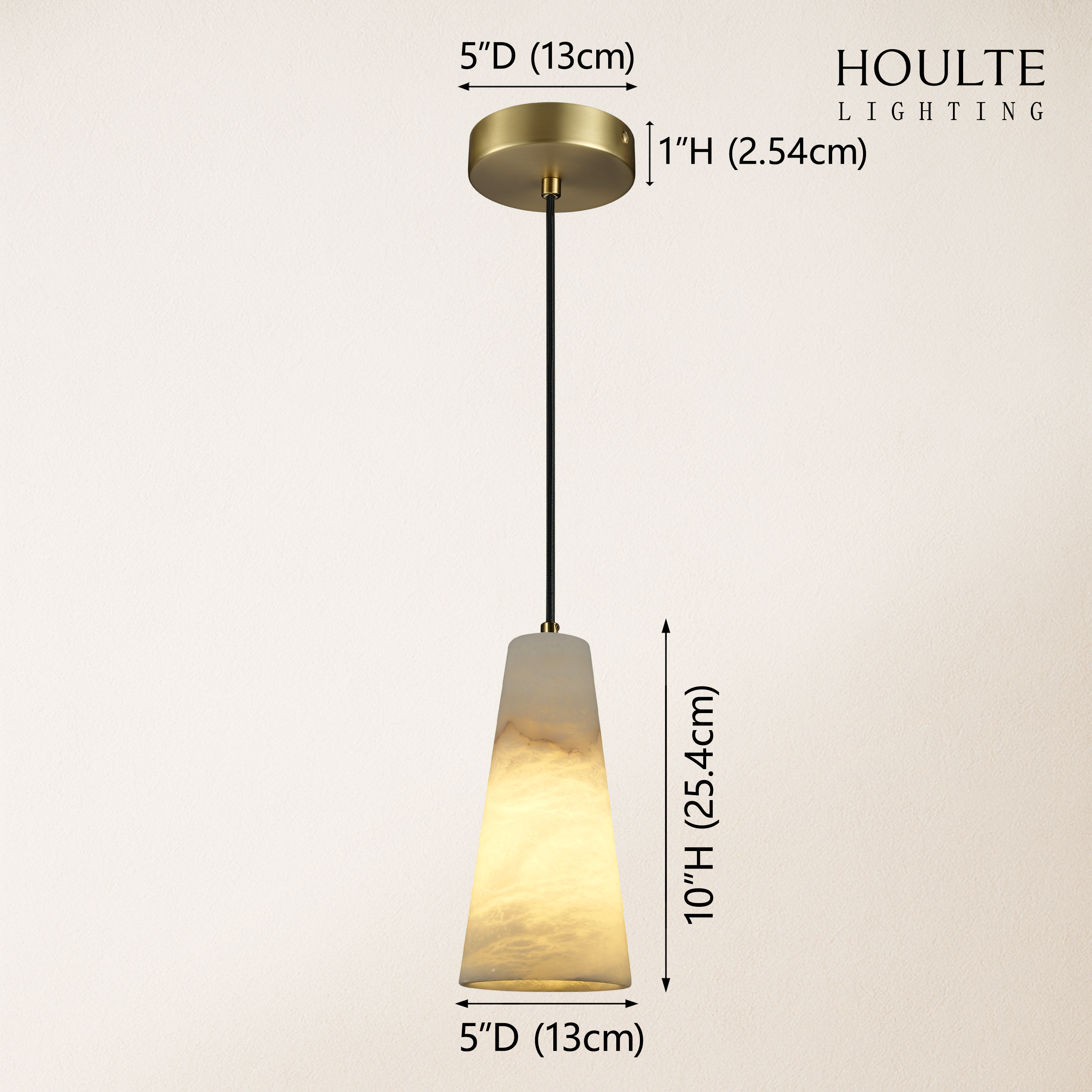 Capus Conical Alabaster Pendant