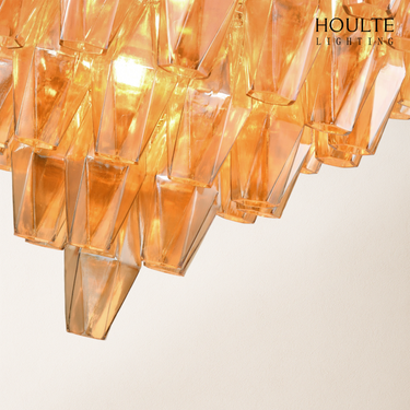 Celestial Drop Glass Crystal Glass Chandelier 36"