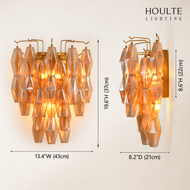 Celestial Drop Glass Wall Sconce 19.6"H