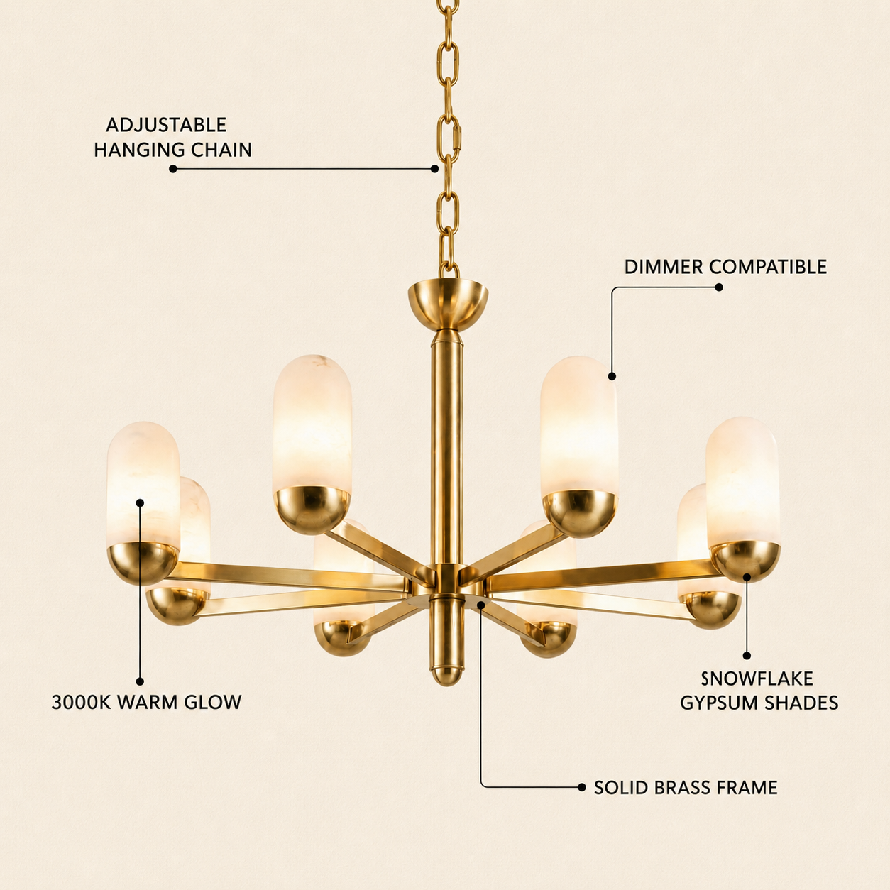 Noctra Alabaster Chandelier