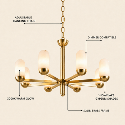 Noctra Alabaster Chandelier