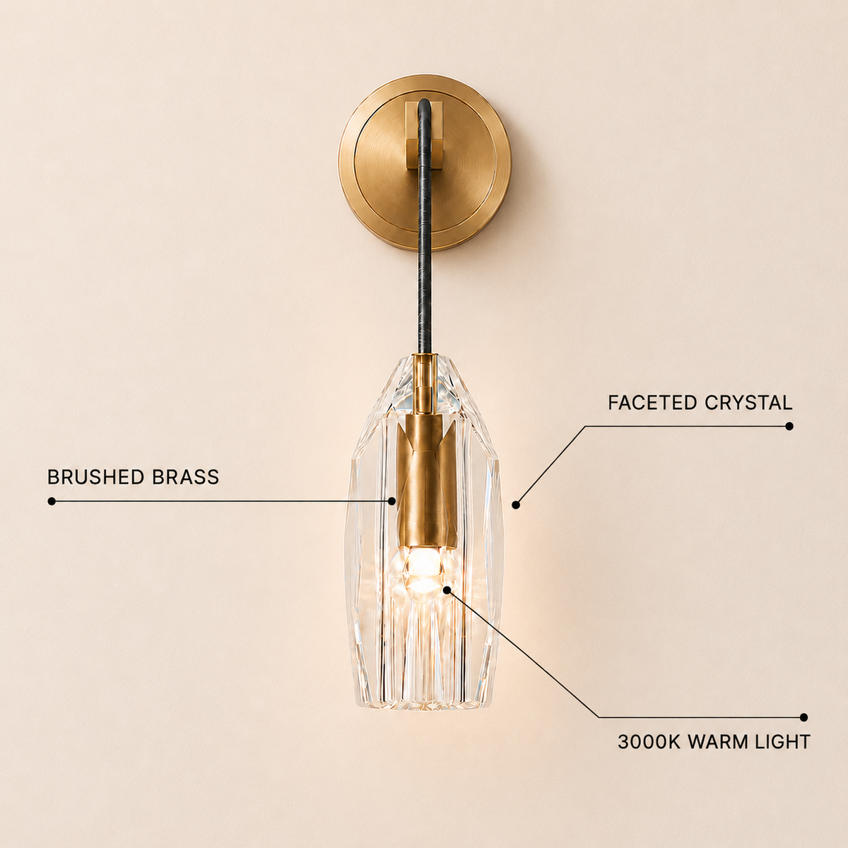 Lucentra Crystal Wall Sconce