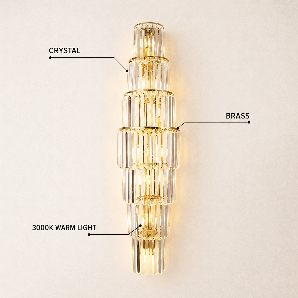 Elira Crystal Wall Lamp