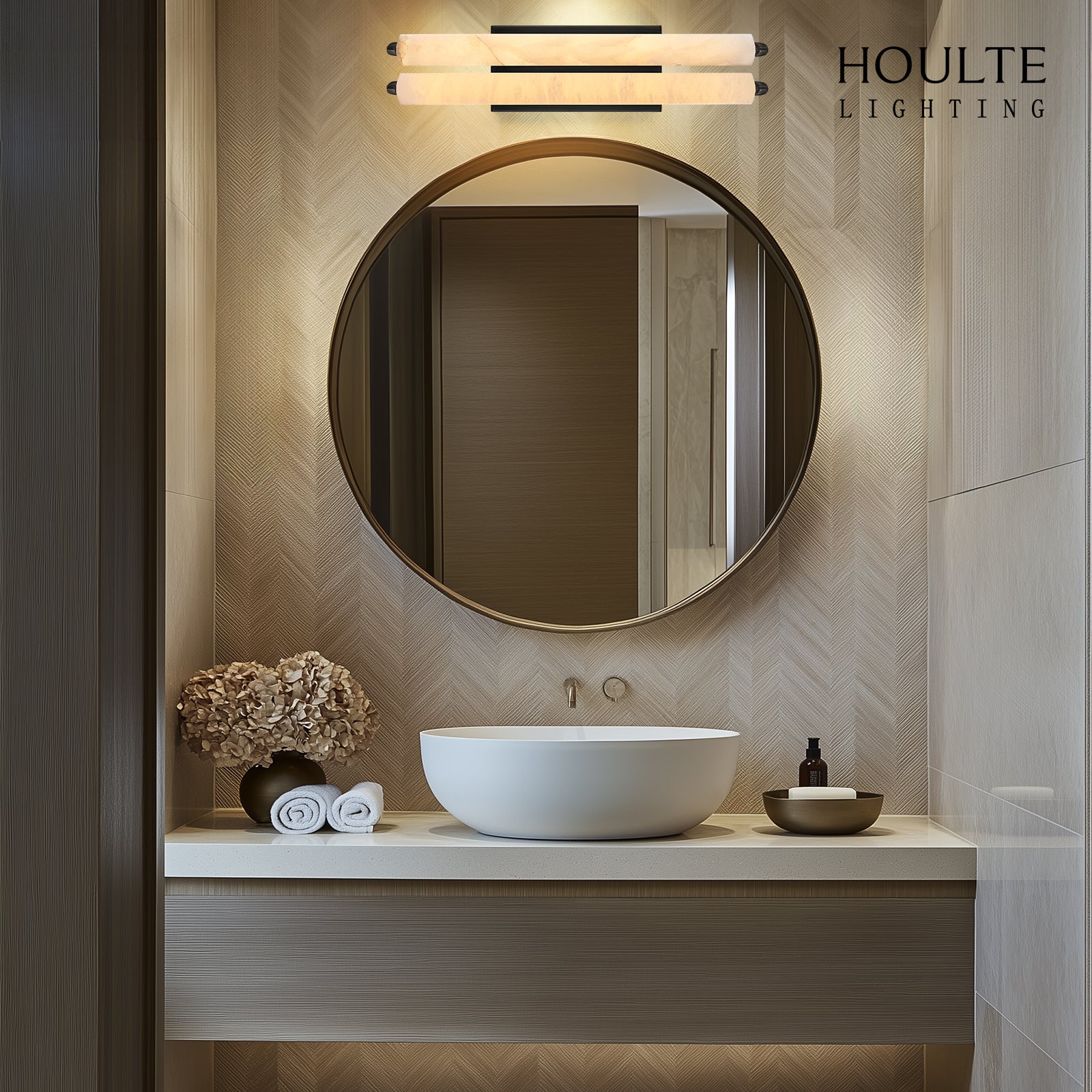 Clara Glow Alabaster Double Wall Sconce 19"H