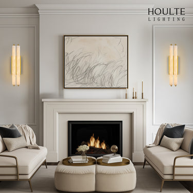 Clara Glow Alabaster Double Wall Sconce 19"H