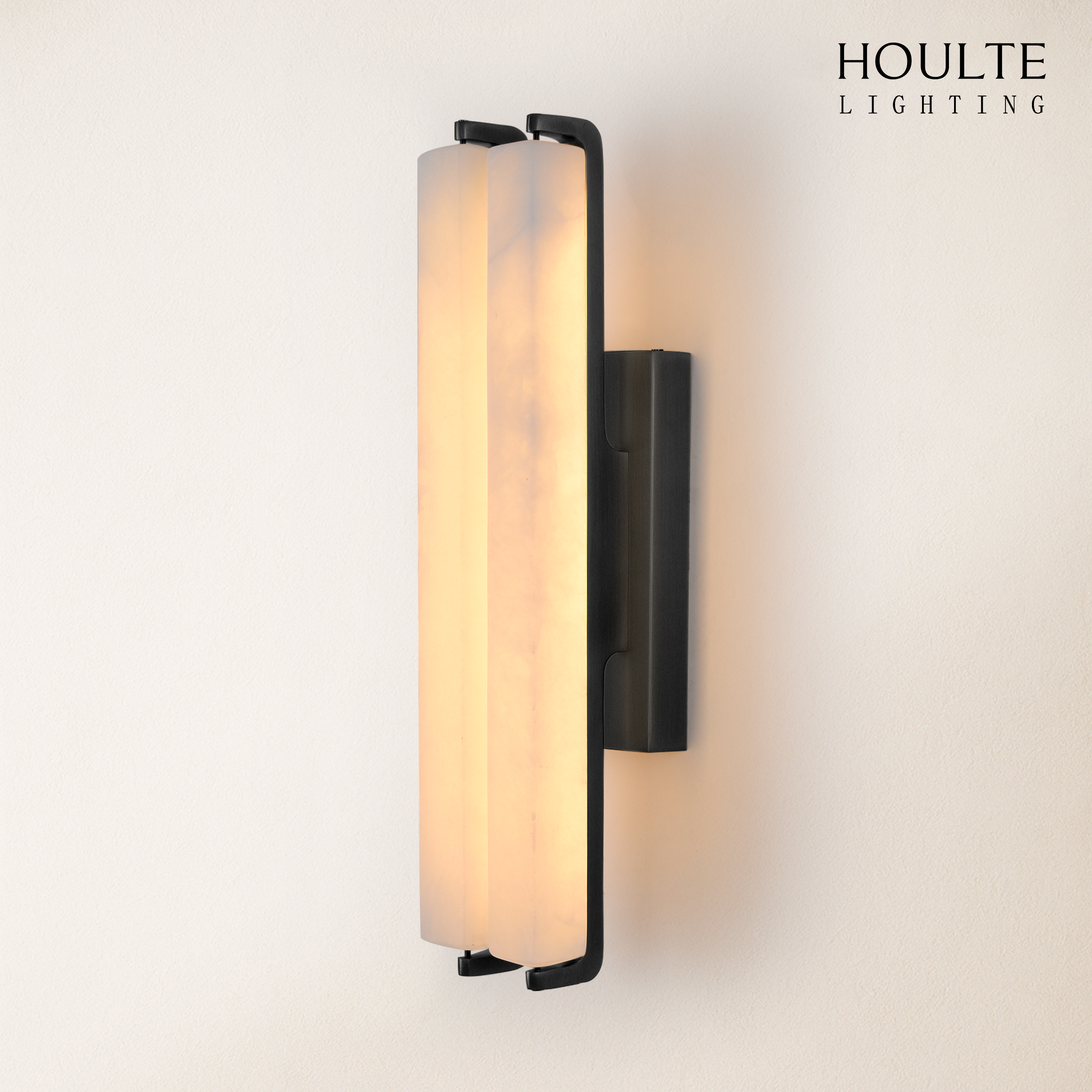 Clara Glow Alabaster Double Wall Sconce 19"H