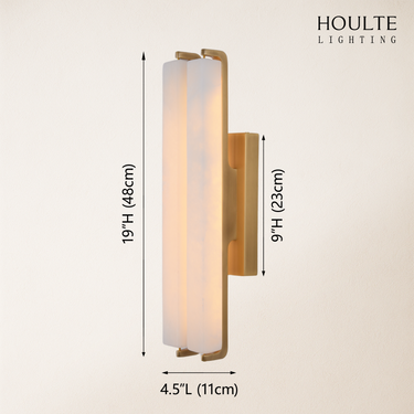 Clara Glow Alabaster Double Wall Sconce 19"H