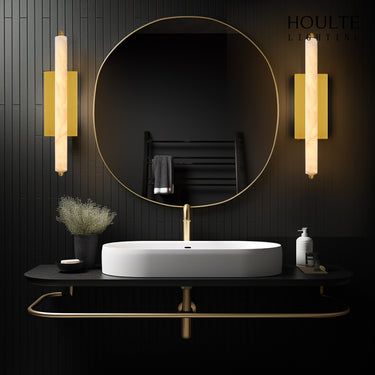 Clara Glow Alabaster Single Wall Sconce 19"H