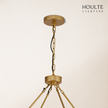 Cylora Glass Tube 2-Tier Round Chandelier 48"