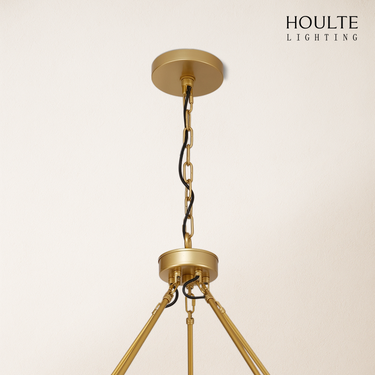 Cylora Glass Tube 2-Tier Round Chandelier 60"